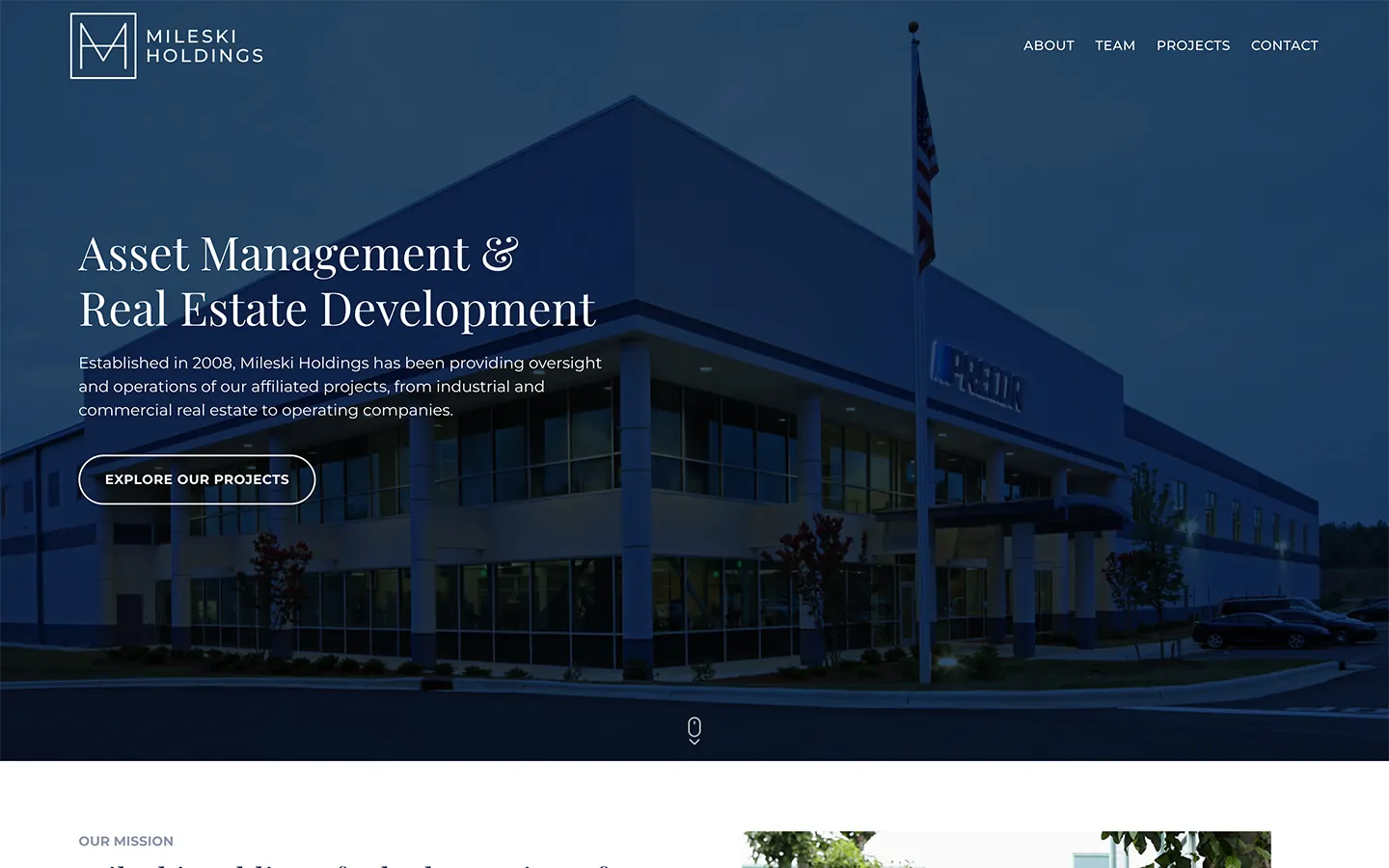 Mileski Holdings homepage